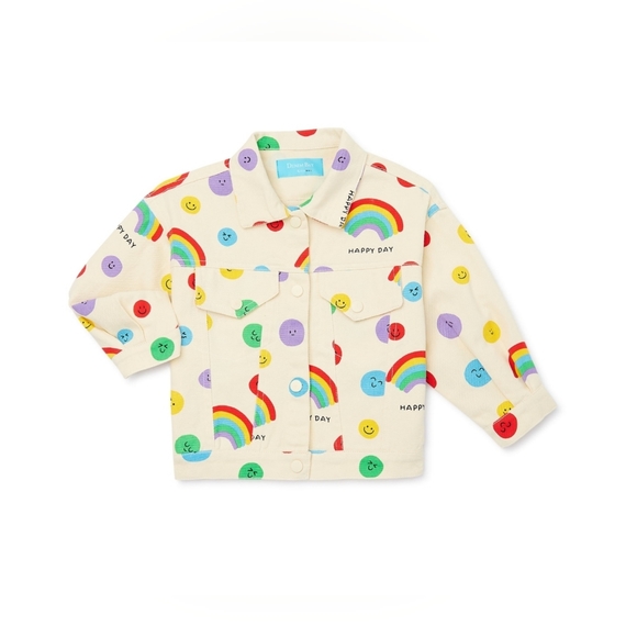 Denim Bay Toddler Girl Print Denim Jacket, Size: 4T - Picture 1 of 10